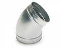 Galvanised 45° elbow Ø100 mm for ventilation (without seal) — Vayron