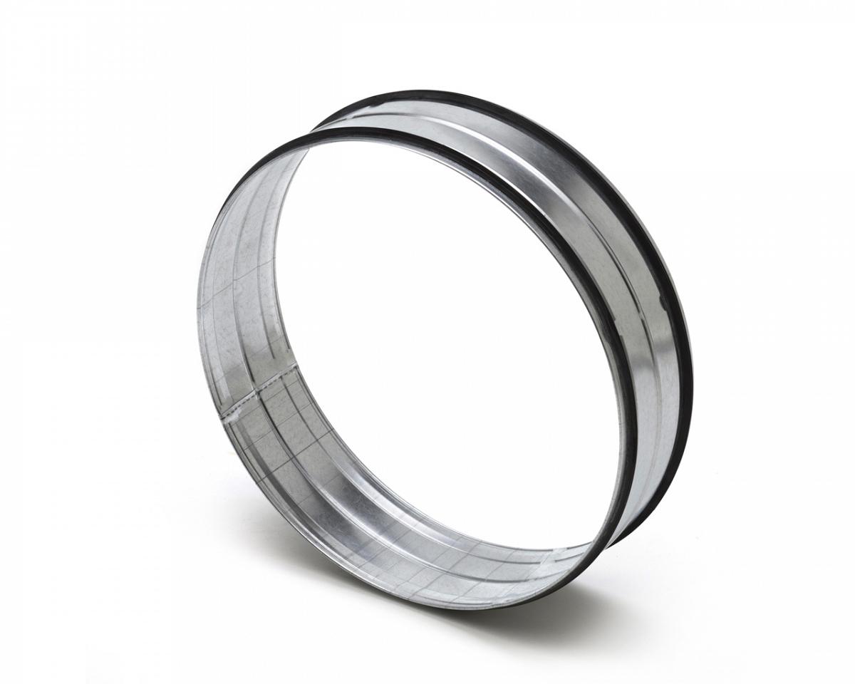 Manguito galvanizado Ø100 mm para ventilación (con junta) — Vayron
