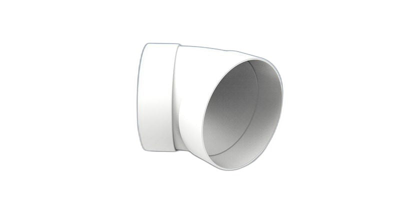 PVC 45° round elbow Ø100 mm — Vayron