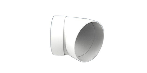 PVC 45° round elbow Ø100 mm — Vayron