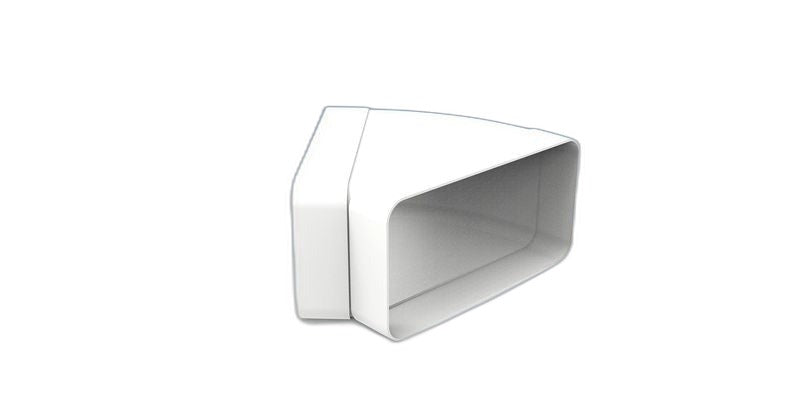 PVC 45° horizontal rectangular elbow 110×55 mm — Vayron