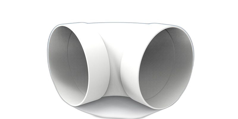 PVC 90° round elbow Ø100 mm — Vayron