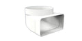 PVC 90° mixed elbow 110×55 to Ø100 mm — Vayron