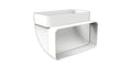 PVC 90° vertical rectangular elbow 110×55 mm — Vayron